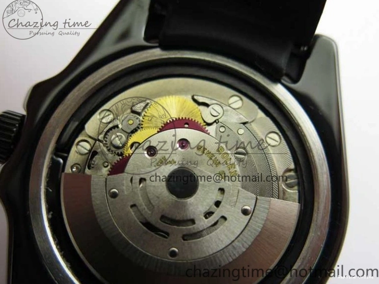 0109 Submariner 40mm Black Ceramic 5GF Best Edition Cream Dial on Black Rubber Strap SA Neat 2470